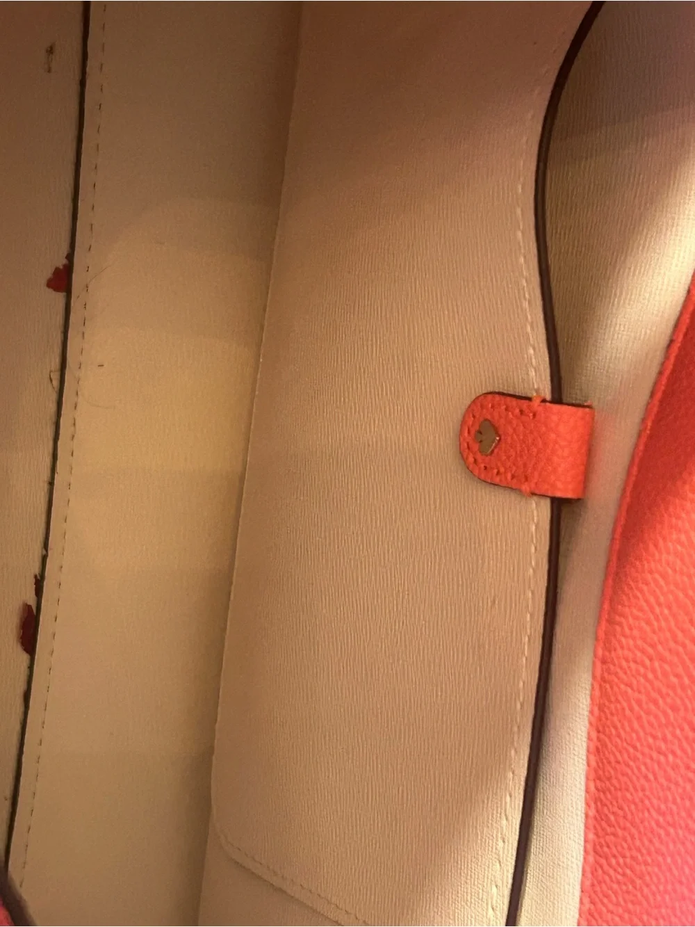 kate spade Coral Pebbled Leather Double-Strap Tote